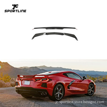 Carbon Fiber Rear Spoiler Lid for Chevrolet Corvette C8 Stingray 2020-2021